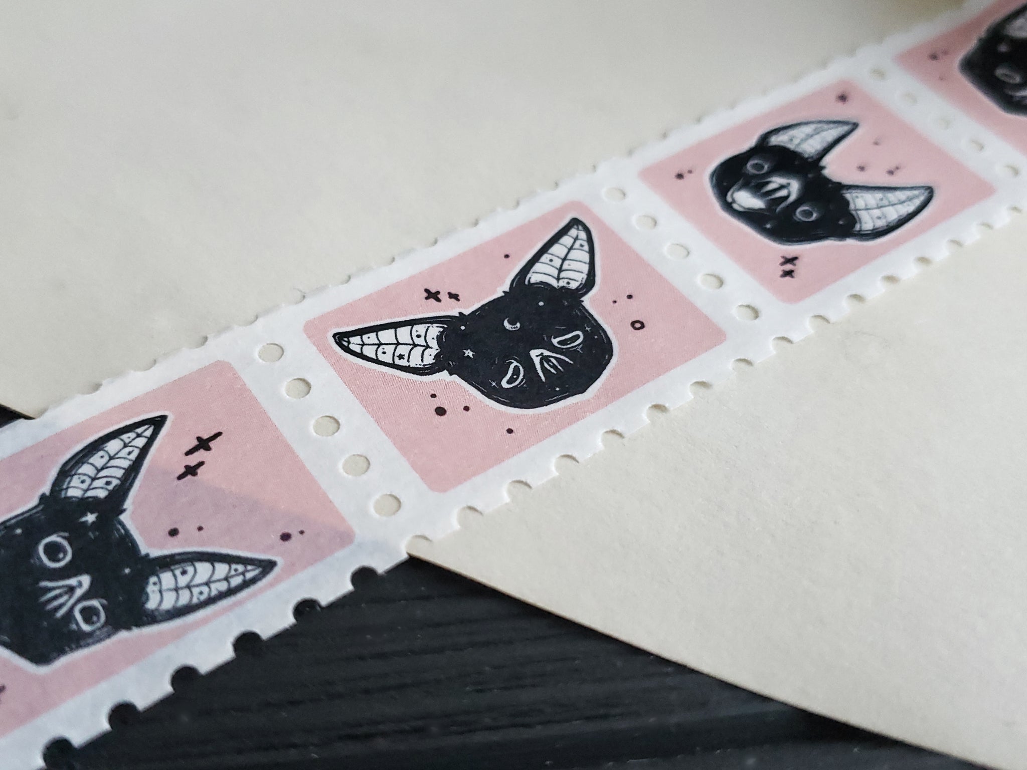 Pink Vampire Bat stamp WASHI tape
