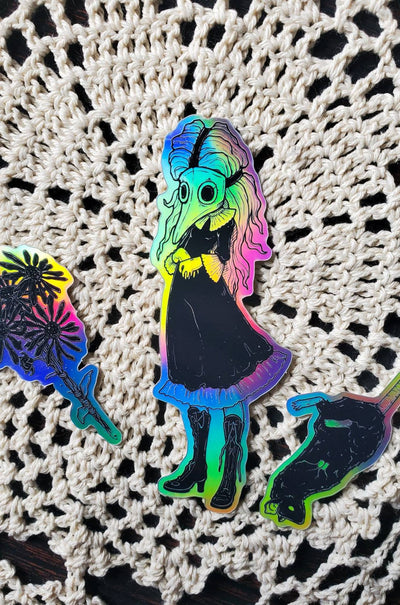 plague doctor holographic STICKER pack -Lowbrow misfits White Stag Art