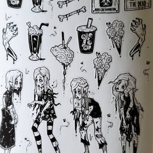 Zombie Girl STICKER sheet